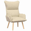 vidaXL karosszék Krém 69 x 74 x 93 cm Szövet és Plywood
