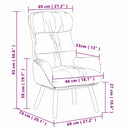 vidaXL Pihenőszék Cappuccino 69 x 74 x 93 cm Műbőr