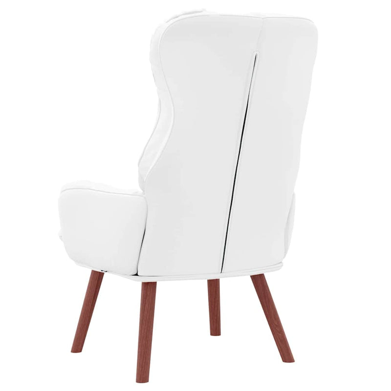 vidaXL Pihenőszék Fehér 69 x 74 x 93 cm Műbőr