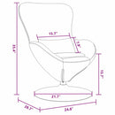 vidaXL Tojásfotel Fekete 63 x 73 x 90 cm Bársony