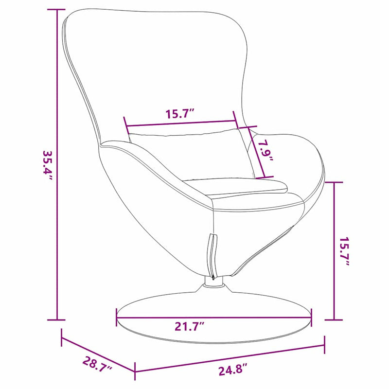 vidaXL Tojásfotel Fekete 63 x 73 x 90 cm Bársony