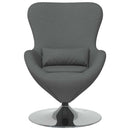 vidaXL Tojásfotel Sötétszürke 63 x 73 x 90 cm szövet