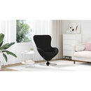 vidaXL Tojásfotel Fekete 63 x 73 x 90 cm szövet