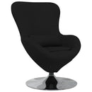 vidaXL Tojásfotel Fekete 63 x 73 x 90 cm szövet