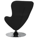 vidaXL Tojásfotel Fekete 63 x 73 x 90 cm szövet
