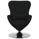 vidaXL Tojásfotel Fekete 63 x 73 x 90 cm szövet