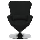 vidaXL Tojásfotel Fekete 63 x 73 x 90 cm szövet