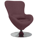 vidaXL Tojásfotel Lila 63 x 73 x 90 cm szövet