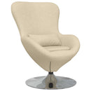 vidaXL Tojásfotel Krém 63 x 73 x 90 cm szövet