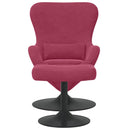 vidaXL Tojás Szék Lábtartóval Bordó 63 x 73 x 90 cm Bársony