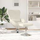 vidaXL Tojás Szék Lábtartóval Krém 63 x 73 x 90 cm Bársony