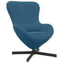vidaXL Tojásfotel Kék 63 x 73 x 90 cm Bársony