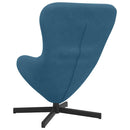 vidaXL Tojásfotel Kék 63 x 73 x 90 cm Bársony