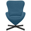 vidaXL Tojásfotel Kék 63 x 73 x 90 cm Bársony