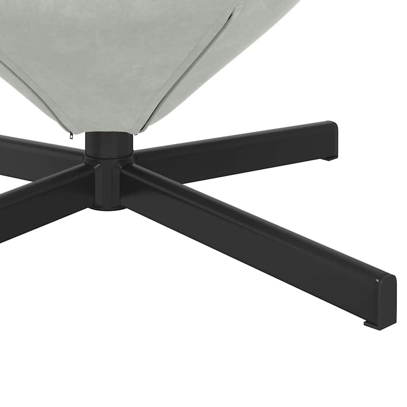 vidaXL Tojásfotel Világosszürke 63 x 73 x 90 cm Bársony