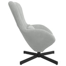 vidaXL Tojásfotel Világosszürke 63 x 73 x 90 cm Bársony