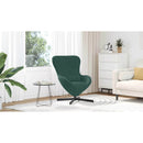 vidaXL Tojásfotel Sötétzöld 63 x 73 x 90 cm Bársony