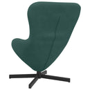 vidaXL Tojásfotel Sötétzöld 63 x 73 x 90 cm Bársony