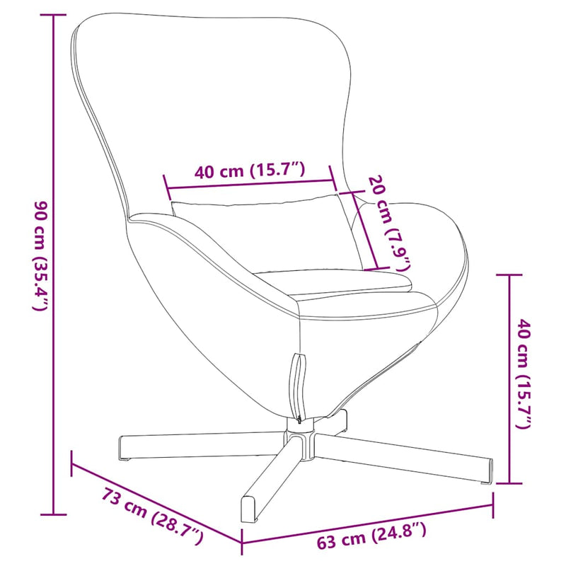vidaXL Tojásfotel Sötétzöld 63 x 73 x 90 cm Bársony