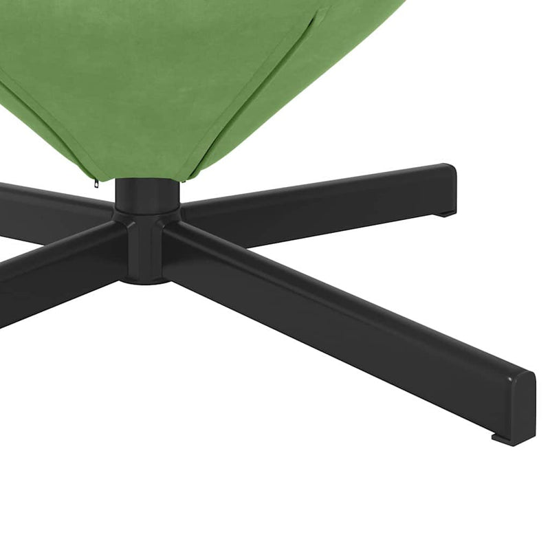 vidaXL Tojásfotel Világos zöld 63 x 73 x 90 cm Bársony