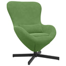 vidaXL Tojásfotel Világos zöld 63 x 73 x 90 cm Bársony