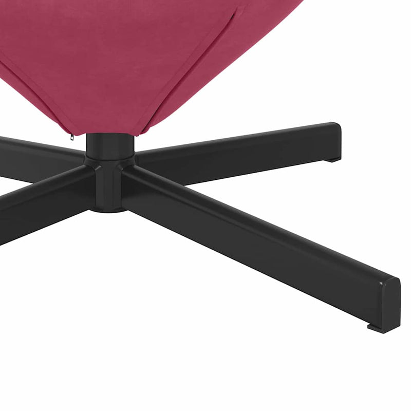 vidaXL Tojásfotel Bordó 63 x 73 x 90 cm Bársony