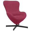 vidaXL Tojásfotel Bordó 63 x 73 x 90 cm Bársony