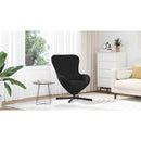 vidaXL Tojásfotel Fekete 63 x 73 x 90 cm Bársony