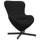 vidaXL Tojásfotel Fekete 63 x 73 x 90 cm Bársony