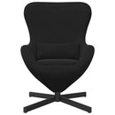 vidaXL Tojásfotel Fekete 63 x 73 x 90 cm Bársony