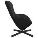 vidaXL Tojásfotel Fekete 63 x 73 x 90 cm Bársony