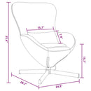 vidaXL Tojásfotel Fekete 63 x 73 x 90 cm Bársony