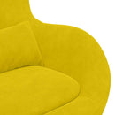 vidaXL Tojásfotel Sárga 63 x 73 x 90 cm Bársony