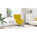 vidaXL Tojásfotel Sárga 63 x 73 x 90 cm Bársony