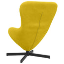 vidaXL Tojásfotel Sárga 63 x 73 x 90 cm Bársony