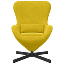 vidaXL Tojásfotel Sárga 63 x 73 x 90 cm Bársony