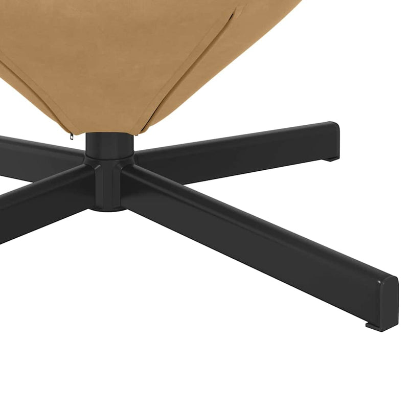 vidaXL Tojásfotel Barna 63 x 73 x 90 cm Bársony