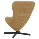 vidaXL Tojásfotel Barna 63 x 73 x 90 cm Bársony