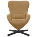 vidaXL Tojásfotel Barna 63 x 73 x 90 cm Bársony