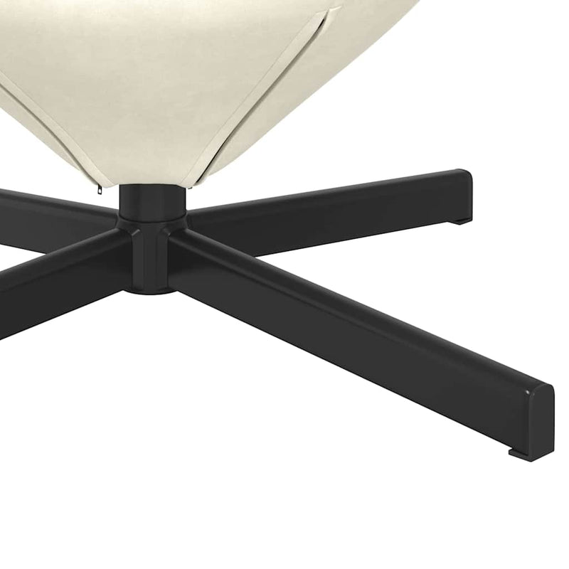 vidaXL Tojásfotel Krém 63 x 73 x 90 cm Bársony