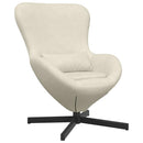 vidaXL Tojásfotel Krém 63 x 73 x 90 cm Bársony