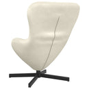 vidaXL Tojásfotel Krém 63 x 73 x 90 cm Bársony