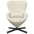 vidaXL Tojásfotel Krém 63 x 73 x 90 cm Bársony