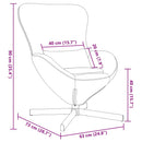 vidaXL Tojásfotel Krém 63 x 73 x 90 cm Bársony