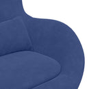 vidaXL Tojásfotel Rendőrségi kék 63 x 73 x 90 cm Bársony