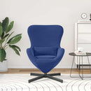 vidaXL Tojásfotel Rendőrségi kék 63 x 73 x 90 cm Bársony