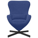 vidaXL Tojásfotel Rendőrségi kék 63 x 73 x 90 cm Bársony