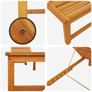 vidaXL Napozó 1-személy Barna 53 x 202 x 89cm Tömör akácfa