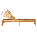 vidaXL Napozó 1-személy Barna 53 x 202 x 89cm Tömör akácfa