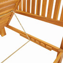 vidaXL Napozó 1-személy Barna 200 x 57 x 75 cm Tömör akácfa